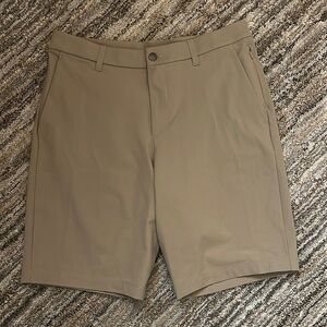 Lululemon Athletica Tan Flat Front Shorts